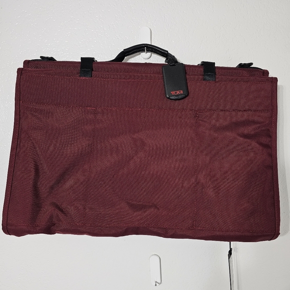 TUMI Tri-Fold Carry-On Garment Bag – Ballistic Nylon – Burgundy - Picture 5 of 8